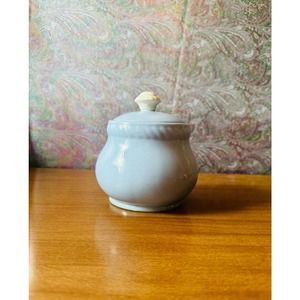 Vintage Kraft blue sugar bowl with lid by homer Laughlin